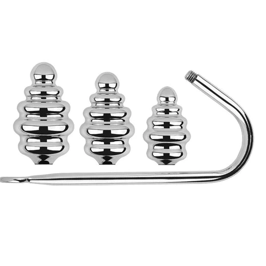 Screw-in Ribbed GreatBenefit Anal Hook 8826 Set 0901
